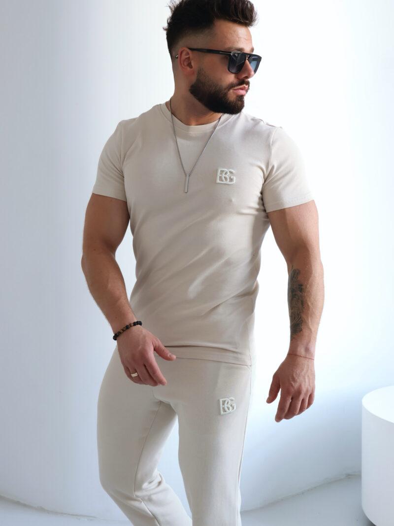 T-SHIRT MĘSKI BG BOND | JASNY BEŻ