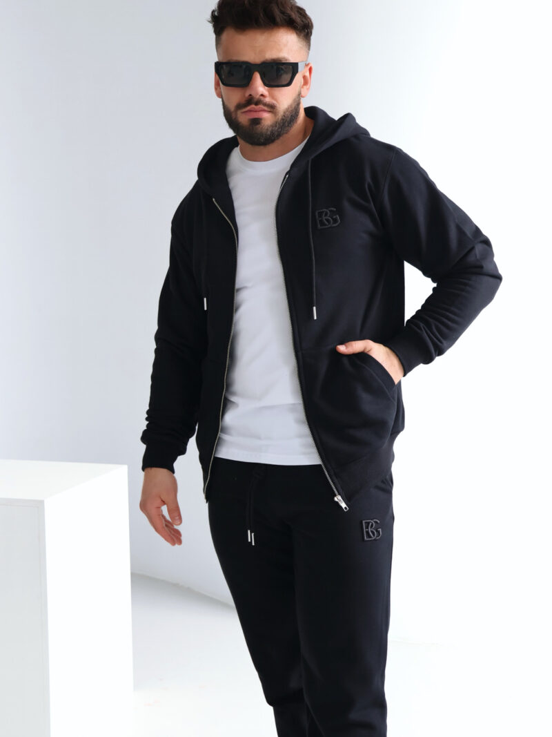 BLUZA MĘSKA BG ZIPPY | CZARNY