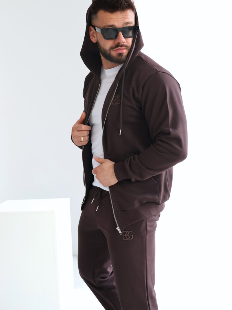 BLUZA MĘSKA BG ZIPPY | GORZKA CZEKOLADA