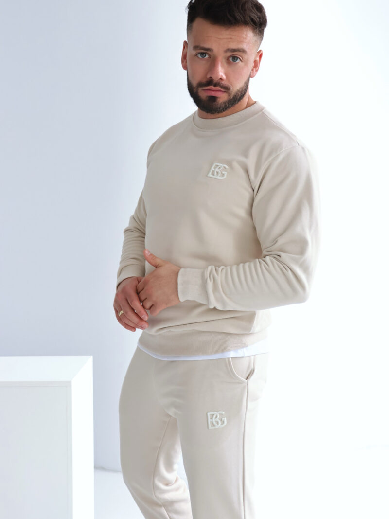 BLUZA MĘSKA BG BASIC | JASNY BEŻ