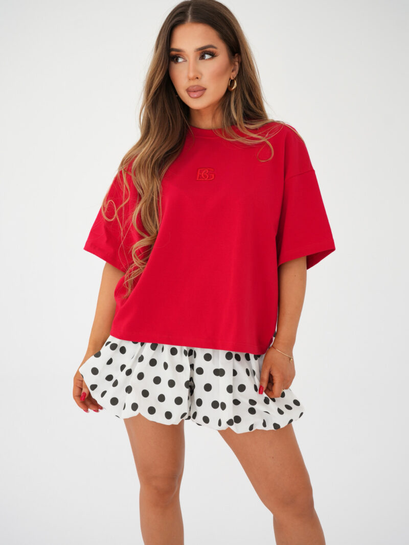 T-SHIRT DAMSKI BG OCEAN | CZERWONY