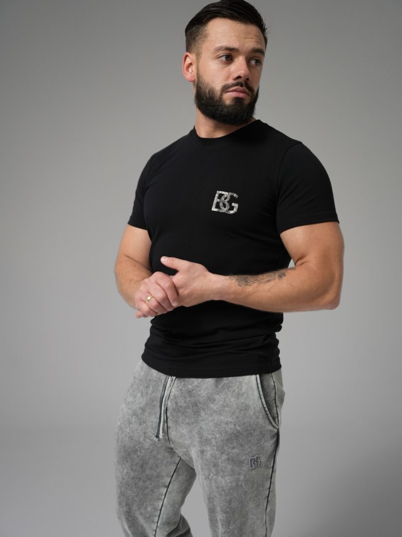 T-SHIRT MĘSKI BG DUST | CZARNY