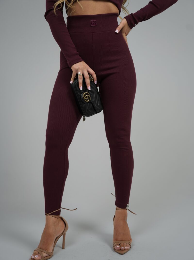 LEGGINSY DAMSKIE BG SCULPT | BORDO