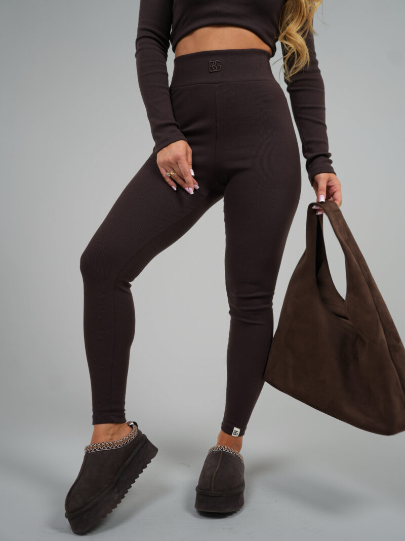 LEGGINSY DAMSKIE BG SCULPT | GORZKA CZEKOLADA