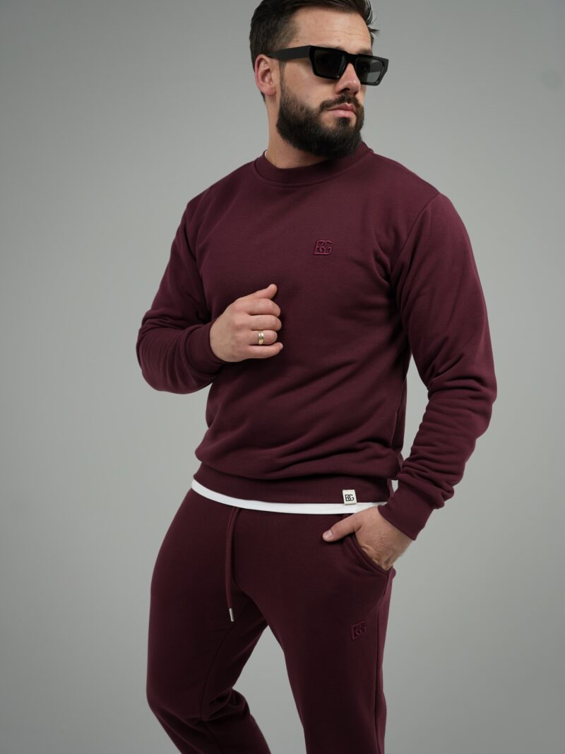 BLUZA MĘSKA BG FRAME | BORDO