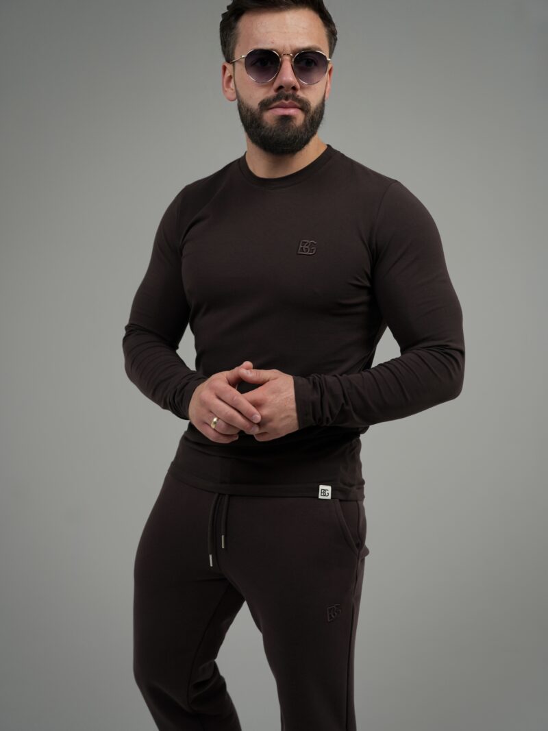 T-SHIRT LONGSLEEVE MĘSKI BG LINE | GORZKA CZEKOLADA