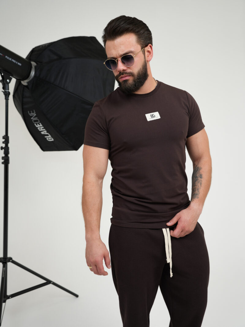 T-SHIRT MĘSKI BG BASE | GORZKA CZEKOLADA