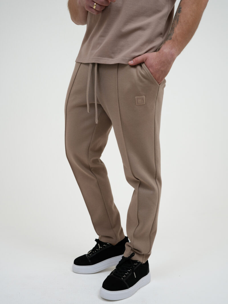 Spodnie bawełniane męskie BG CONTOUR – beż, przód